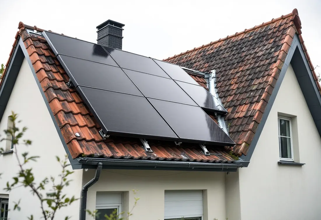 Zonnepanelen op het dak van een vrijstaande woning