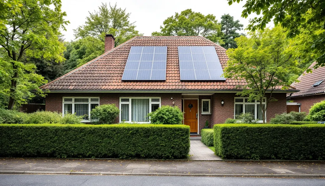 Zonnepanelen op een woning in Edegem